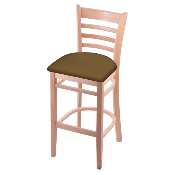 25" Counter Stool, Natural Finish, Canter Saddle Seat